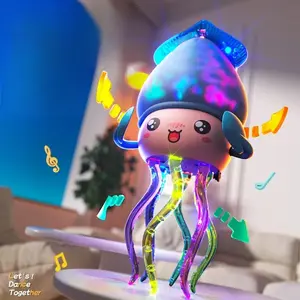 Interactive Dancing Octopus Toy,LED Light-Up Music Crawling Squid