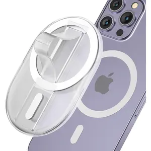 Finger Phone Grip for MagSafe Stand, Phone Grip Strap Holder as Kickstand,  Phone Grip Holder, for  17 16 15 14 13 12 Series, Clear