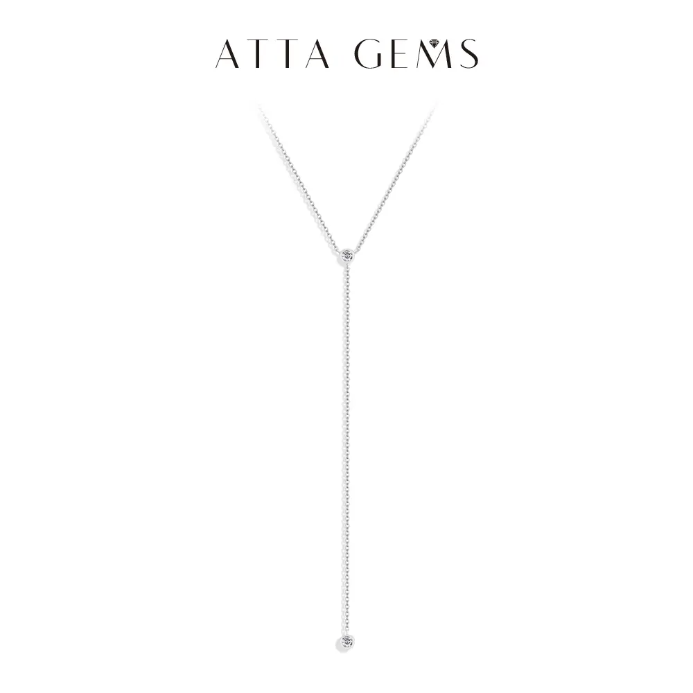 ATTAGEMS Women's Elegant Chain D Color VVS1 Lab-Created Moissanite Chains Necklace - 925 Sterling Silver Accessory Necklace, Perfect Birthday/Anniversary Fine Jewelry Gift N061 summerwins, Decorative Necklace