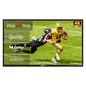 Outdoor TV, 55" 65“ 4K Outdoor Smart TV, 2500nits High Brightness Outdoor TVs, IP65 Waterproof TV, Voice Assistant Remote, Compatible with Dolby, Wide Viewing Angle Smart TV