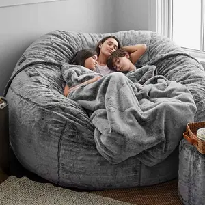 Giant Bean Bag Chair Cover (Filling Not Included),Soft Bean Bag Sofa Portable Living Room Furniture,Adult & Child Comfortable Plush Oversized Sofa BedCover,Zipper Opening for Bedroom,Giant Hug Chairfor Living Room Furniture, Bean Bag Seat
