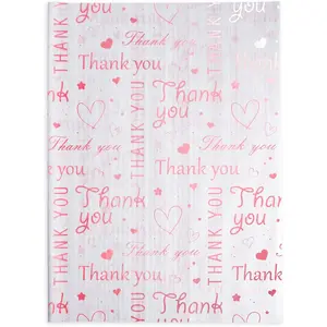 50 Sheets Thank You Tissue Paper Bulk for Small Business, Packaging,  Bags - 14 x 20 Inch ()