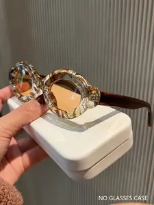New Korean Retro Oval Small Frame Design Luxury Sunglasses, Millennium Spice Girl Style, Street Fashion Women's Sun Glasses