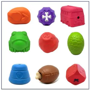 Bulk Rubber Dog Chew Toys & Treat Dispensers for Daycares | 10-Pack Cosmetic Seconds