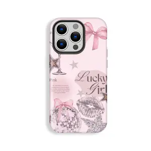 Disco Ball Pattern, Kiss Pattern, Bow Pattern, Star Pattern,Lucky Girl Pattern, Suitable for IPhone17 Pro Max, 17Pro, 16Pro, 15, 14, 13, 12. Beautiful Phone Case |     Shockproof Protective Case |     Smart Phone Case, A Gift for Girls and Boys