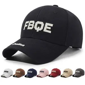 Embroidered Letter Baseball Cap Hard Top Outdoor Sun Hat Casual Fashion Men And Women Curved Brim Face Show Small Duckbill Cap