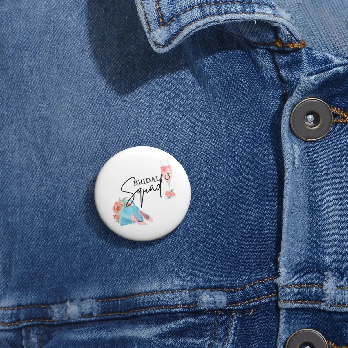 Bridal Squad Pin Button, Great for Bridesmaids, Bridal Team, Bride Tribe, Bachelorette Parties