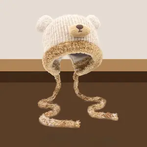 Women' Cute Monster Beanie with Ear Flaps - Thick Winter Hat Suitable for Cycling, Outdoor Activities & Weather - Cozy Fuzzy Headwear, Hand Washable Monster EarValentine's Day gift to her