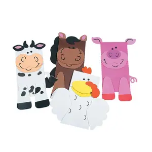 Farm Animal Friend Puppets Paper Bag Craft Kit - Makes 12