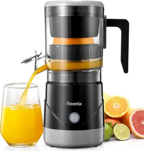 Electric Citrus Juicer, Reemix Full-Automatic Orange Juicer Squeezer for Orange, Lemon, Grapefruit, Citrus Juicer with Cleaning Brush, Easy to Clean and Use