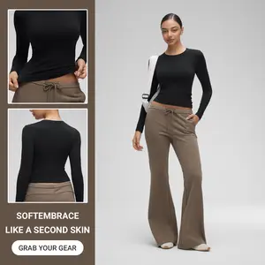 CRZ YOGA Softembrace Tight Fit Long Sleeve - Casual Going Out Soft Basic Tops