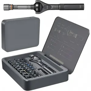 New 40-In-1 Multi-Function Ratchet Screwdriver Set, Detachable Handle, 180° Rotating Head, Magnetic Storage Box, Ideal for DIY and Maintenance, Multifunctional Screwdriver
