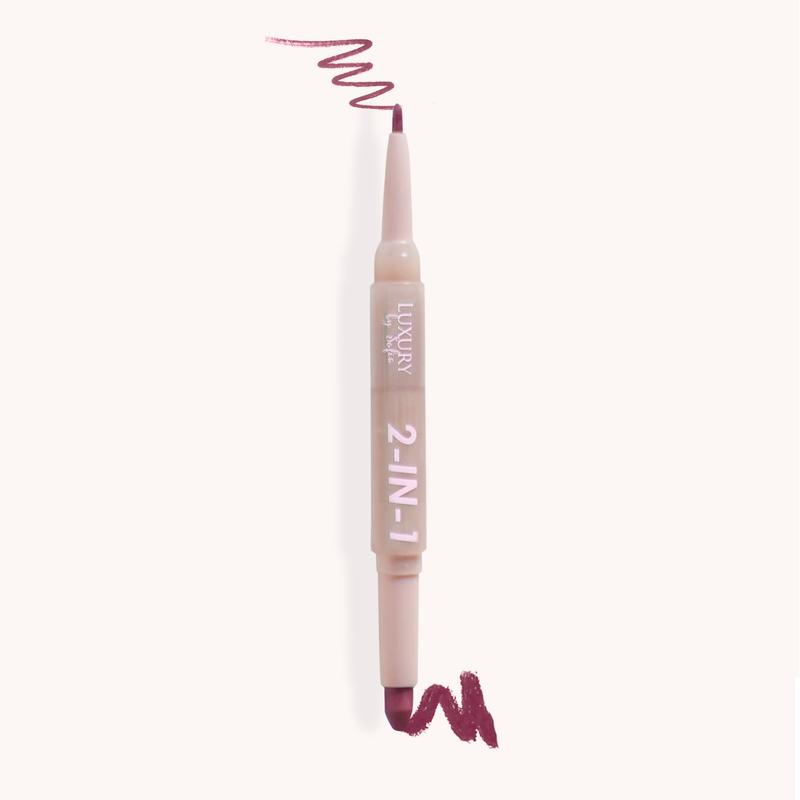 Luxury by Sofia 2 in 1 Lipstick Lipliner Retractable Pencil Semi Matte