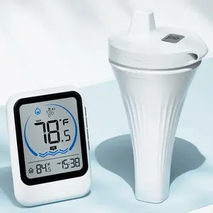 Wireless Pool Thermometer with Digital Remote Display, Floating IP68 Waterproof Water Temperature Monitor for Pool, Hot Tub, Spa, Ice Bath & Aquarium