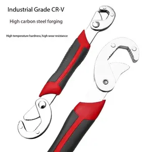 2 sets of universal wrenches, (small + large) multi-functional portable wrenches, universal quick-turn and grip force wrenches, 6-22mm adjustable pipe wrenches, industrial-grade hook-type adjustable wrench sets