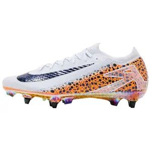 Nike Mercurial Vapor 16 Elite SG Metal Studs Men's Football Boots White Orange Trending Shoes, House White Official Shoes to Get / Maison Mihara