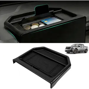 Dash Organizer Tray Compatible with Ford Maverick 2025 2026 Accessories, Center Console Dashboard Organizer Storage Box with Hidden Compartment (Fit for 13.2 inch Screen)