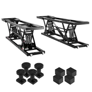 【Super Brand Day】VEVOR Car Lift, 25.6" Max. Height, 5,000 LBS Capacity Portable Car Lift, with Extended-Length Plates, Heavy-duty Carbon Steel Truck Lift with 120V Power Unit, Auto Car Jack Lifts for Home Garage Shop,DEALS FOR YOU