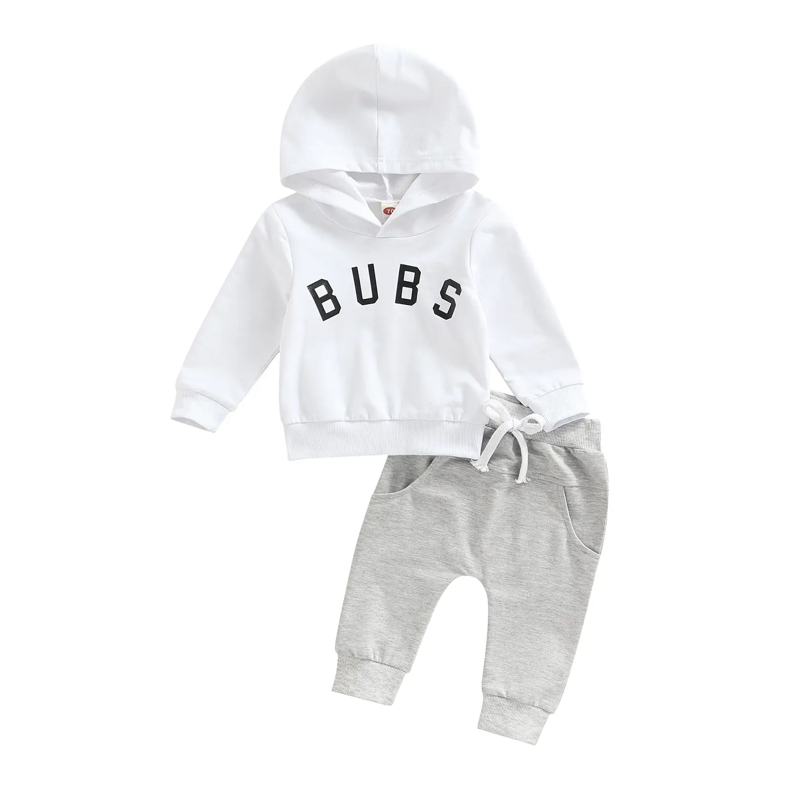Infant Toddler Baby Boys Outfits Letter Print Long Sleeve Hooded Sweatshirt Pullover Tops+ Jogger Pants Set Toddler Boy Clothes Fall Winter Spring Swe