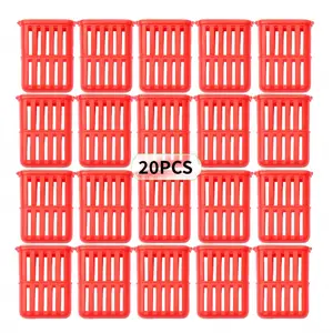 20PCS Bee Queen Cages ，Bee Transport Cages，Queen Bee Cage Detachable Design， Queen Bee Cages Beekeeper Equipment Tool， Beekeeping Supplies（red）