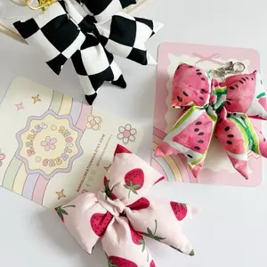 Plush Bow Keychain