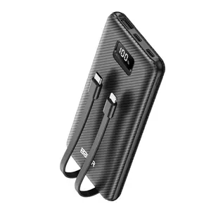 One Power Bank, All Devices  10,000mAh with Built-In Cables for Easy Charging Anywhere
