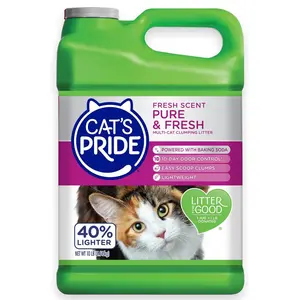 Cat's Pride Premium Lightweight Clumping Litter: Pure & Fresh - Up to 10 Days of Powerful Odor Control - Multi-Cat, Scented, 10 Pounds