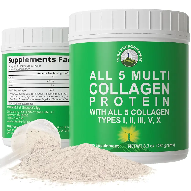 ALL 5 MULTI Collagen Protein Powder With Collagen I, II, III,V, X [Unflavored]