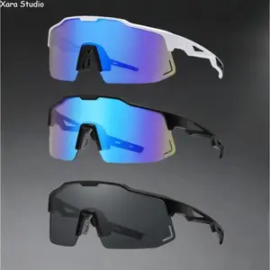 Unisex 3-Pack Lightweight Wraparound Sport Sunglasses, Anti-Ultraviolet UV400 Protection, Athletic Outdoor Men's Sunglasses for Cycling MTB Road Bike, Running, Anti-Ultraviolet Men's Sunglasses