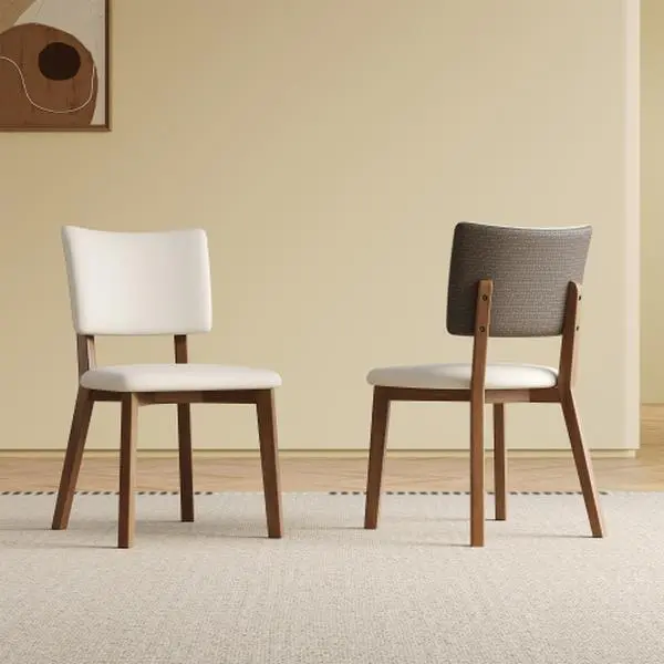 Bellemave  Solid wood dining chair set of 2 pieces, medieval modern wooden-legged dining chair, suitable for dining room, kitchen and living room, comfortable and durable