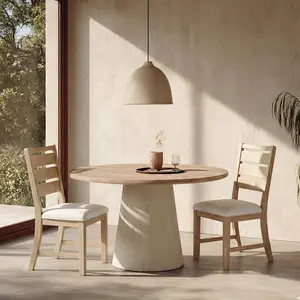 COLAMY SERA Dining Chair Solid Wood Comfort Compact Space-Saving Design 250 LBS Weight Capacity Natural Wood Craftsmanship Breathable Fabric Upholstery