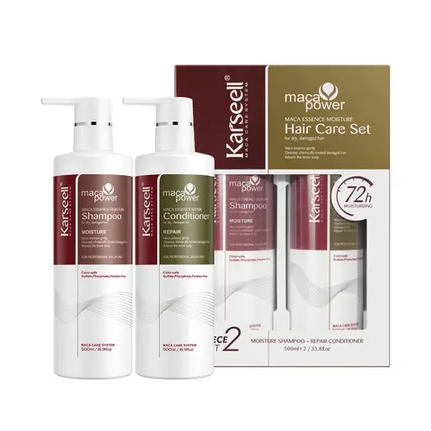 Karseell Collagen Hair Treatment Repair Conditioning Shampoo & Conditioner Set for Dry, Damaged Hair - Moisturizing Cleansing & Argan Oil Treatment