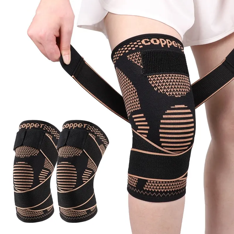 Breathable Knee Brace for Men & Women, Compression Knee Sleeve with Adjustable Straps, High Elastic Support for Running, Jogging, Cycling, Sports Knee Brace stability