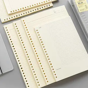 Detachable Coil Ring Binder Refill, Grid Inner Pages for Mistake Correction, Practical Portable Stationery, Flexible Writing Organization, Office Stationery Supplies