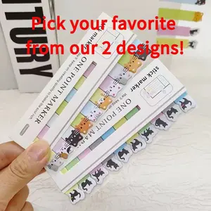 Cat Pattern Sticky Notes, 150 Self-Adhesive Index Labels, Adhesive Tags, Adhesive Tabs for Home School Office Supplies, Index Label Paper