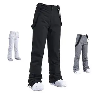High Quality Men Women Winter Thick Warm Skiing Pants Windproof Waterproof Suspender Trousers Snow Snowboard Pants