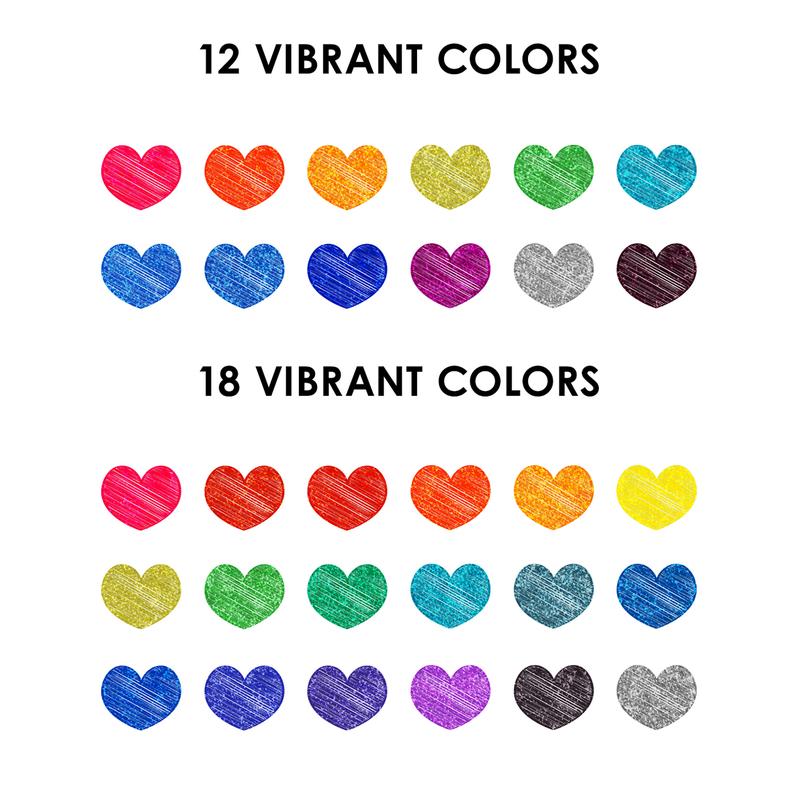[Flash Sale] Grabie Dual Tone Iridescent Glitter Gel Ink Pens - 12/18 Vibrant Colors for Lettering, Coloring Books, Scrapbooking, Planner and More colorful pens, crafts, drawing, design Art Markers Set, gift for valentines's day