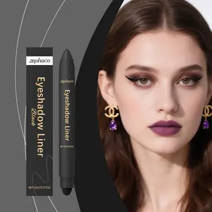 zephoco Black Two-In-One Eyeliner Pen Is Smooth And Silky, Naturally Color-Matching For Various Eye Makeup Occasions, And Easy To Use For Beginners