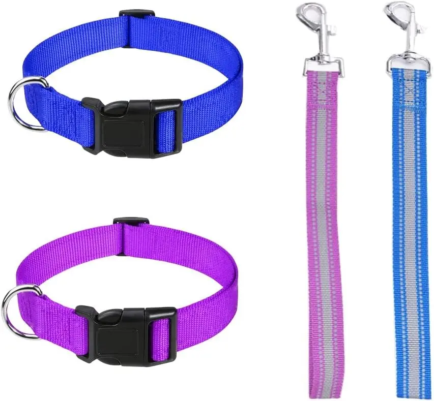 Goat Lead and Goat Collars Set Small Farm Animal Goat Sheep (Blue)