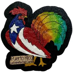 Rooster Leather Magnet