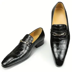 Formal Men's Elegant Slip On Loafer Shoes, Pointed Toe Dress Shoes For Wedding Party Office steel boots men Breathable Running stingray classic fashion unisex male all-match sport shoe design ankle black chelsea Shock-Absorbing paddock overpronation punk