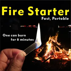 50 Pieces Outdoor Fire Starter Strips, Waterproof Durable Ignition Tool, Outdoor Camping Supplies, Outdoor Camping Equipment, Camping Accessory, Essential Survival Gear for Camping Bbqs, Must-Have for Outdoors Enthusiasts