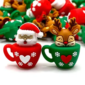 Sip Sip Sleigh 3D Silicone Focal Beads DIY Craft Supplies for Beaded Pens Keychains Christmas Gift Ideas