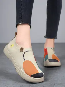 Women's Thick Sole Platform Slip-On Shoes, Lightweight Breathable Casual Fashion Sneakers, Comfortable All-Season Footwear, Slip on Style, Lightweight Slip Ons
