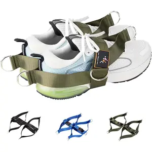 2 Pack Foot Strap for Cable Machine Fitness Attachment Ankle Straps Glute Kickback Leg Exercise for Cable Machines Shoe Cover Pull Belt-4 Ring