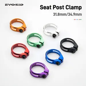 Evosid Mountain Road Bike Ultra-Light Seat Tube Clamp 31.8mm 34.9mm Aluminum Alloy Locking Seatpost Ring, Lightweight Bicycle Accessory，Mountain Bike Seat Pipe.Bike Saddle Seat Clamps 12.8g, Bike Accessories
