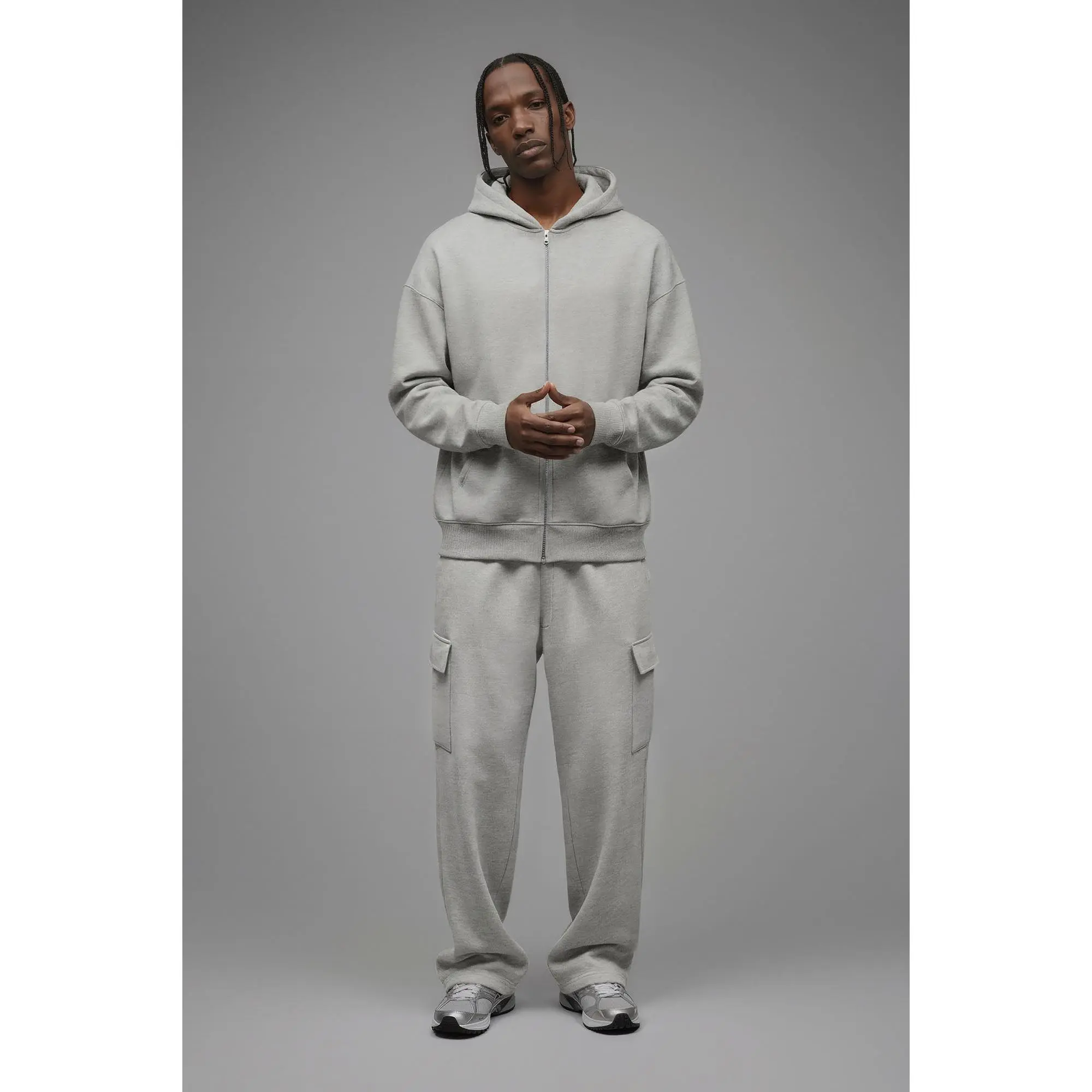 トップス OPTSTUFF SWEAT HOODIE(HEATHER) XL ZIP UP HOODIE HEATHER GREY – SPRWMN