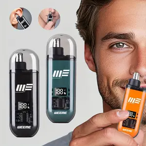 Men's Precision USB Rechargeable Nose and Ear Trimmer, LCD Display for Perfect Grooming Gift, Ideal for Any Occasion