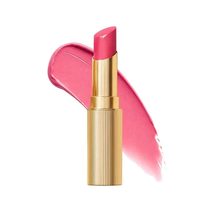 ROUGE de BIJOU Jewel Shine Lipstick – 234 PIONIA | Pure Pink, Glossy Shine, Comfortable Hydration, Jewel Complex with Diamond • Ruby • Pearl Powders