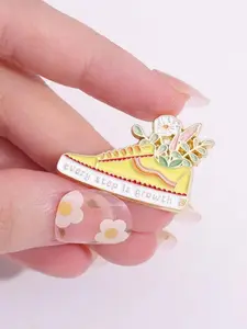 Unisex Creative Letter & Skate Shoes Design Brooch, Casual Zinc Alloy Jewelry, Fashion Clothes Accessories Suitable for Backpacks,  Hats Decor Fixed Buckle, Flower Brooch Pin, Hat Pins